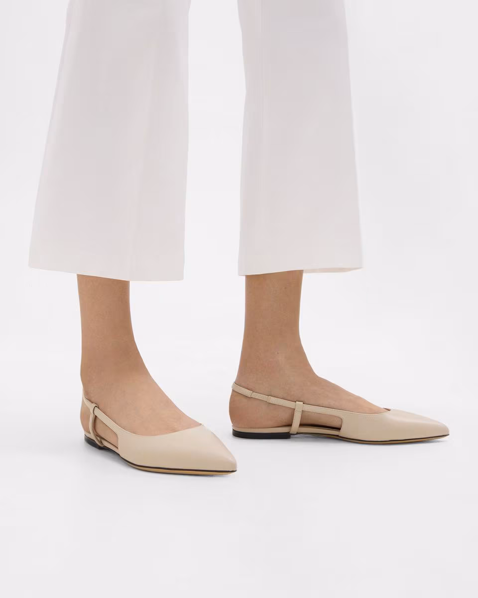 Slingback Flat in Leather