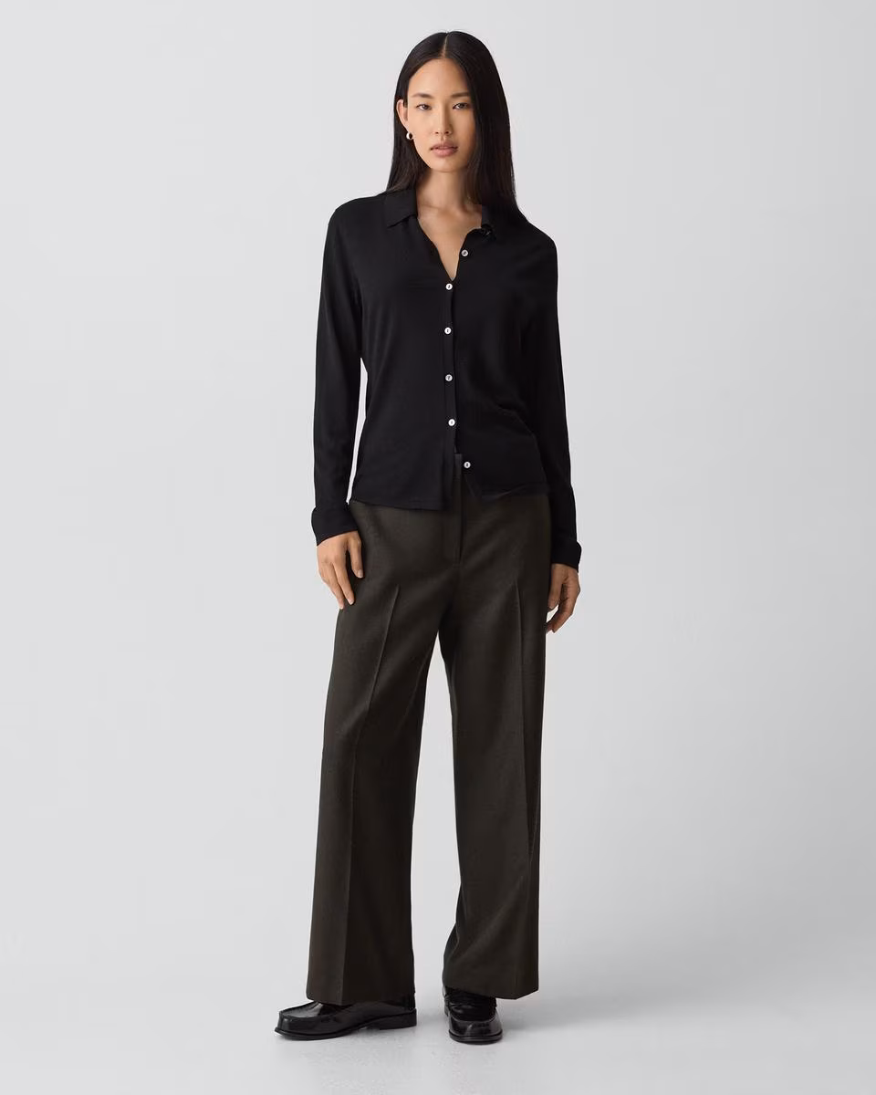 Classic Straight Pant in Sleek Flannel