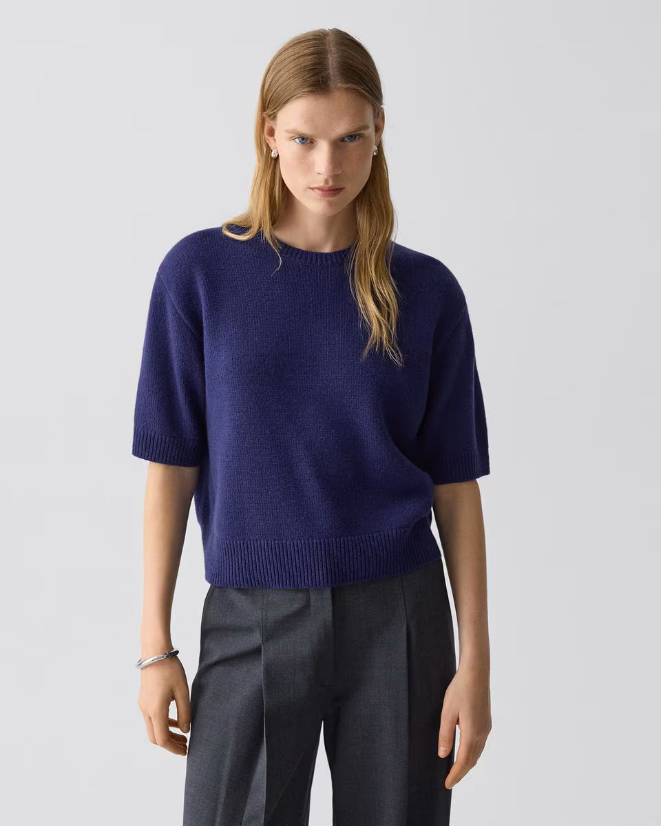 Cropped Tee in Cashmere