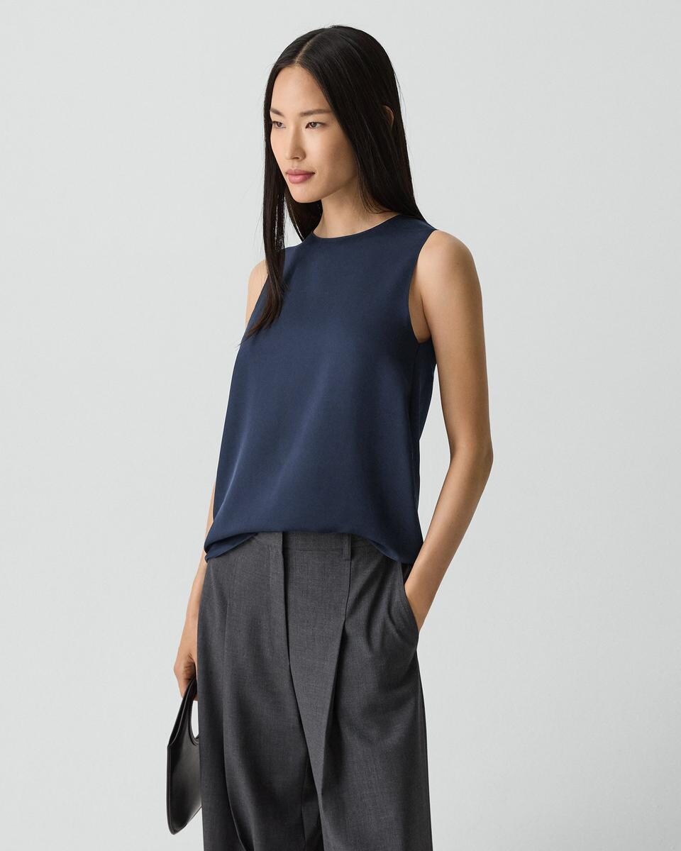 Shell Top in Silk Georgette