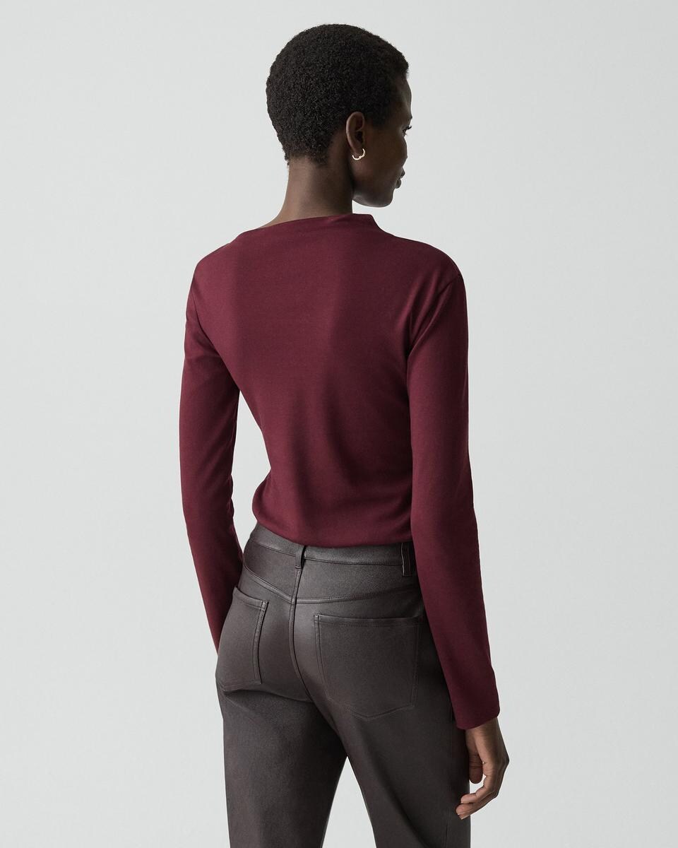 Twist Neck Top in Cotton Jersey