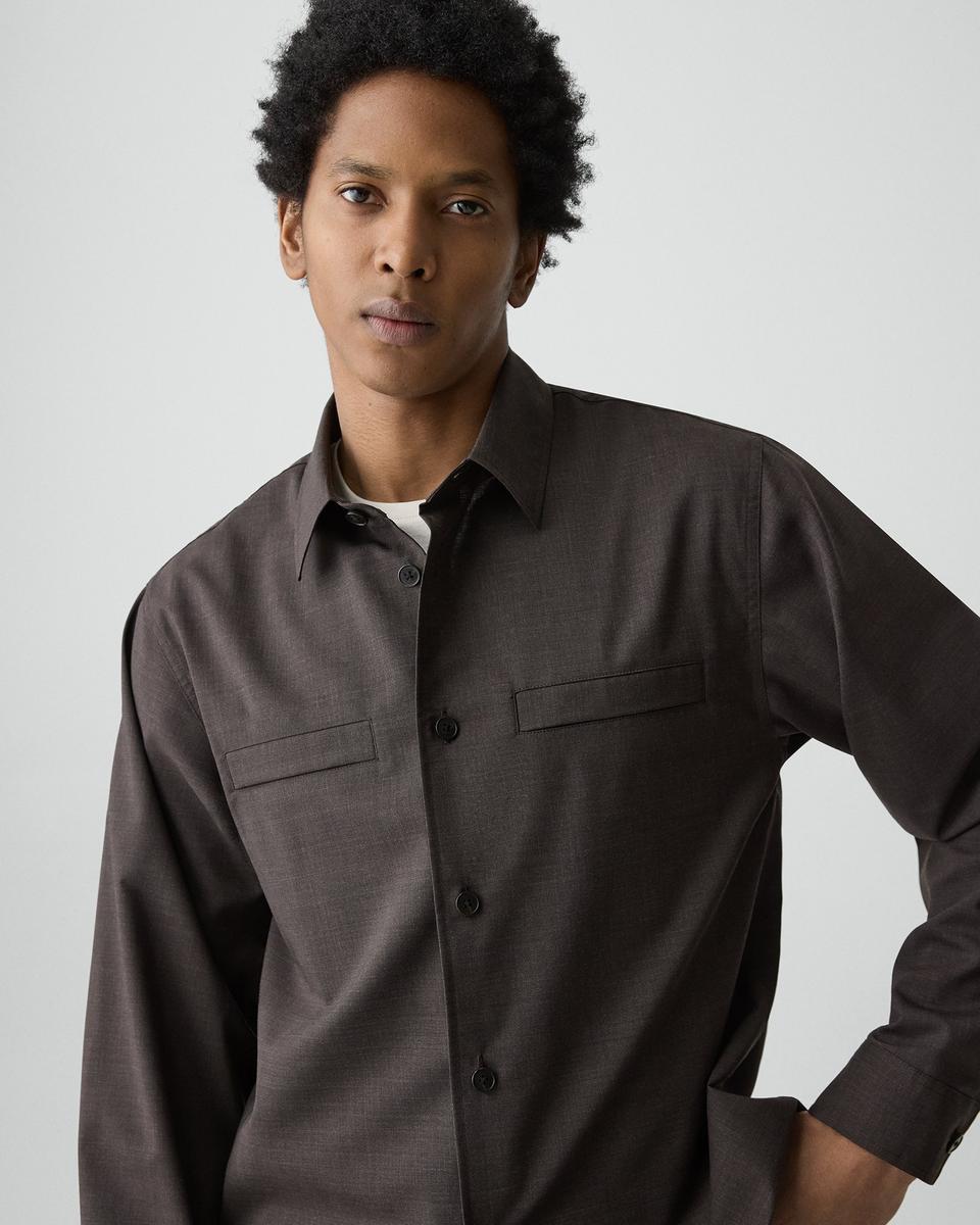 Utility Overshirt in Motion Wool