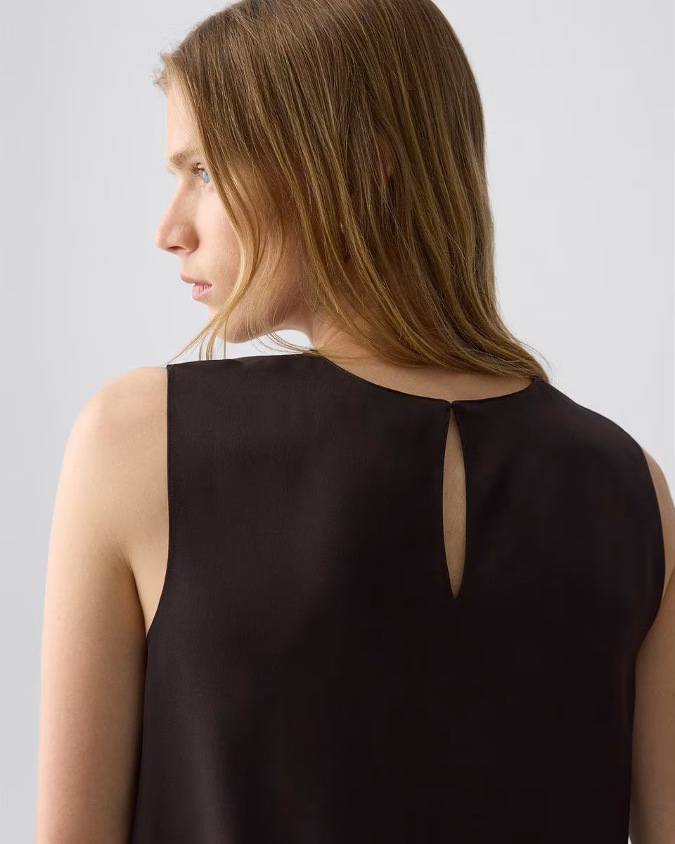 Shell Top in Silk Georgette