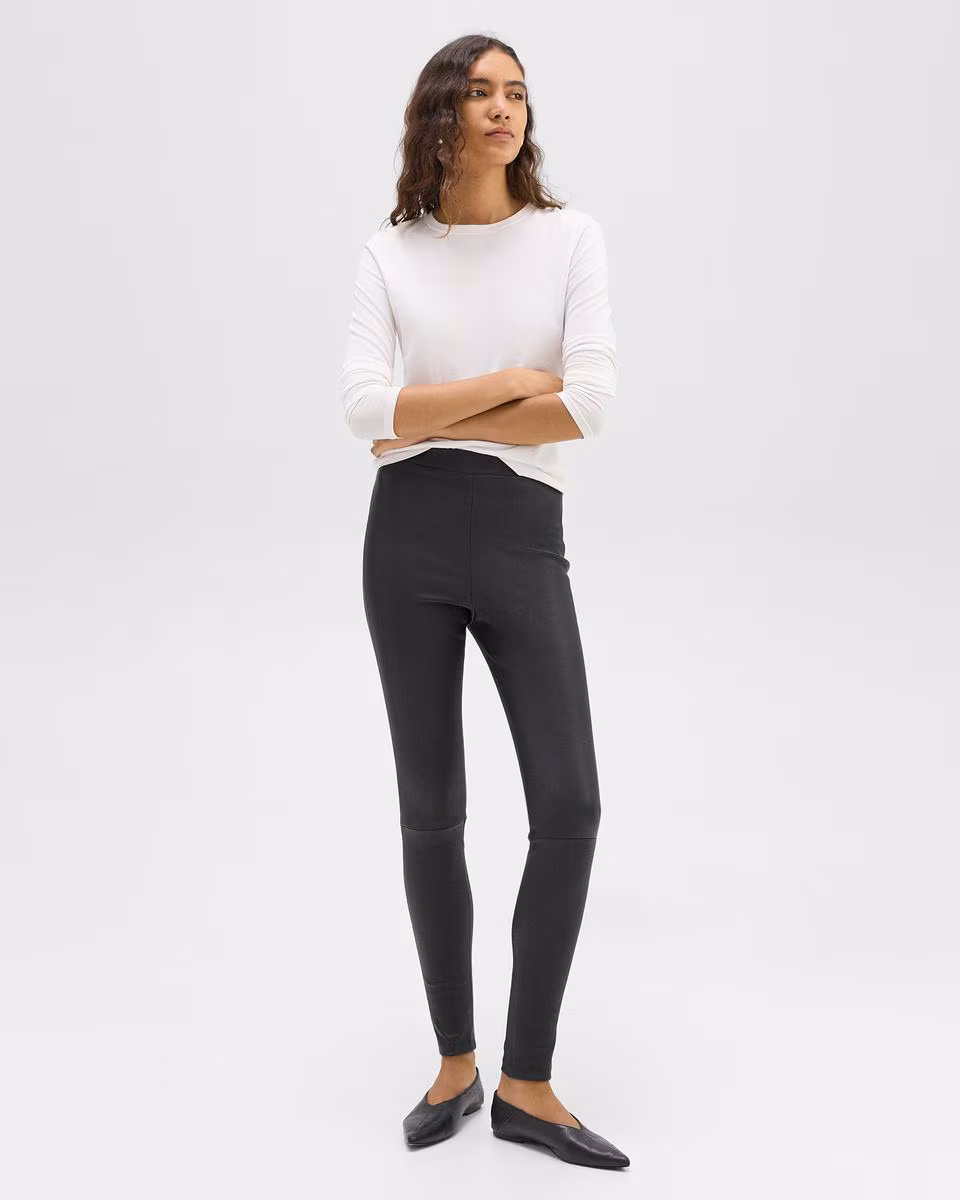High-Waist Legging in Leather
