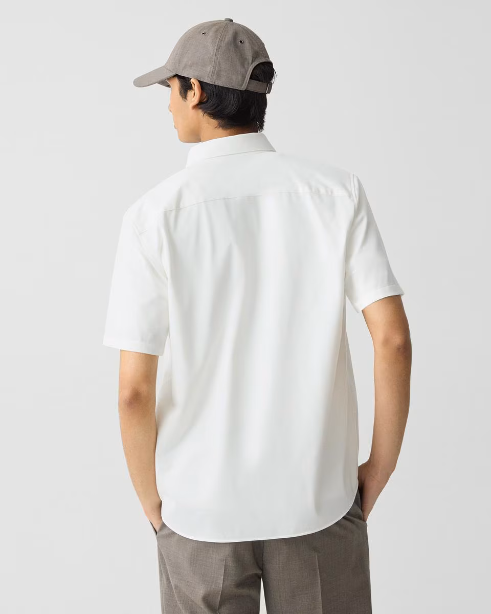 Irving Short-Sleeve Shirt in Structure Knit