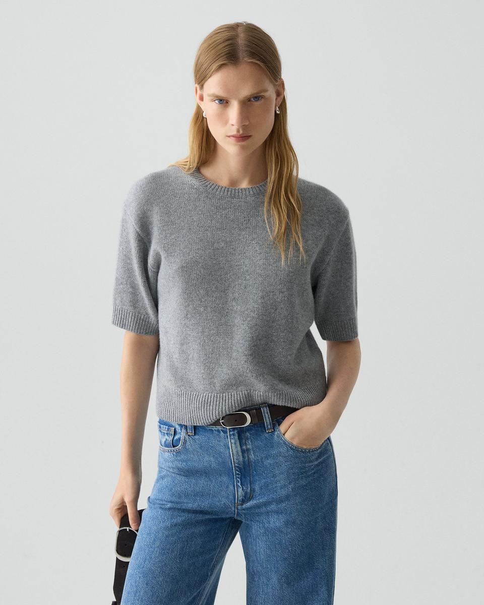 Cropped Tee in Cashmere