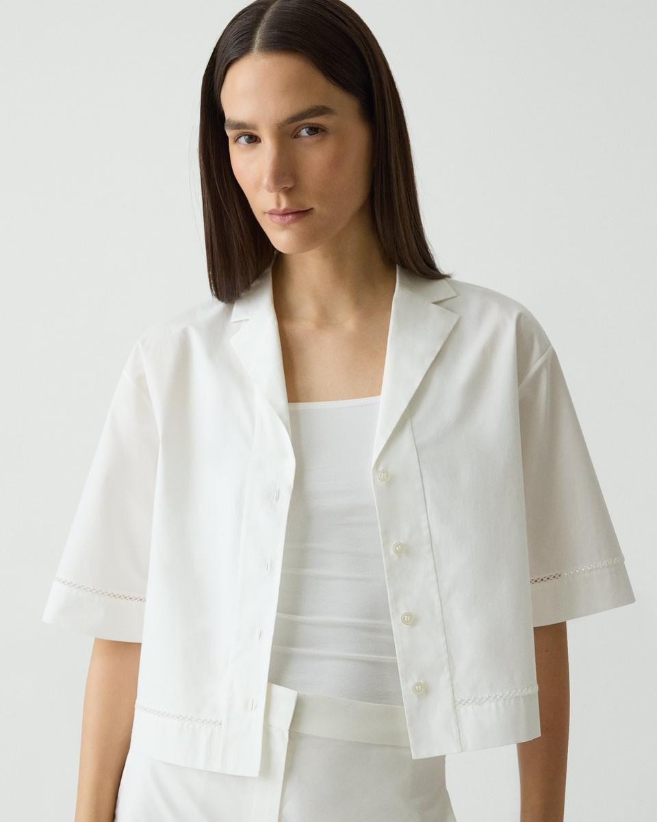 Boxy Camp Shirt in City Poplin