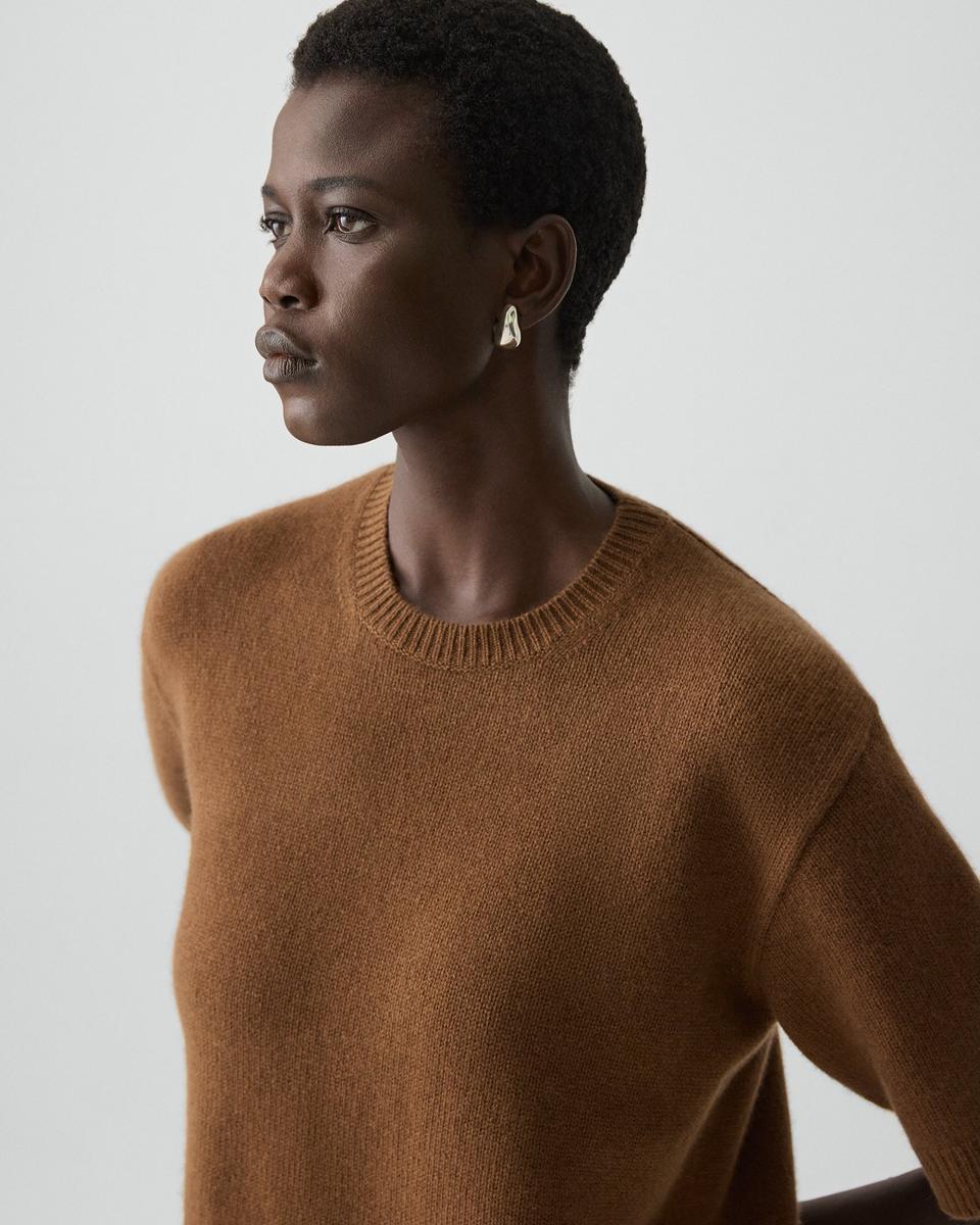 Cropped Tee in Cashmere