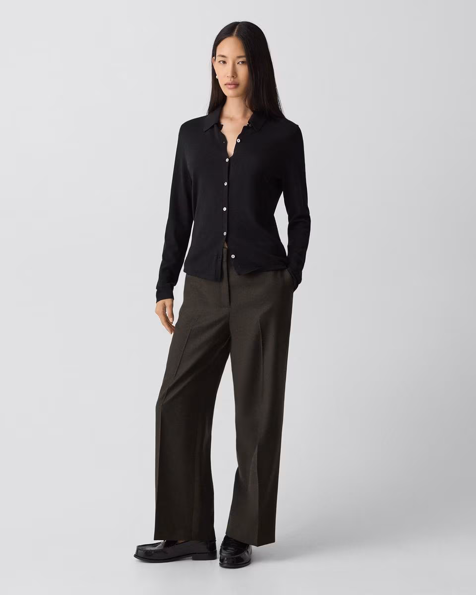 Classic Straight Pant in Sleek Flannel