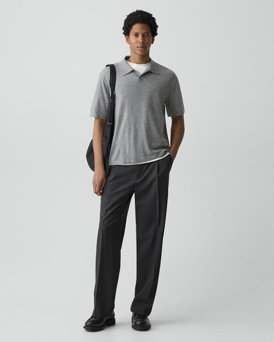 Relaxed Polo Shirt in Regal Wool
