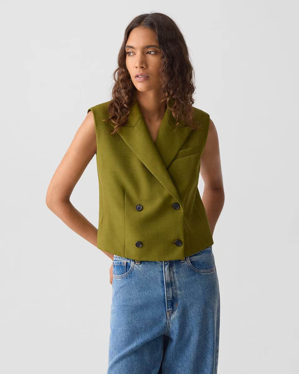 Double-Breasted Vest in City Twill