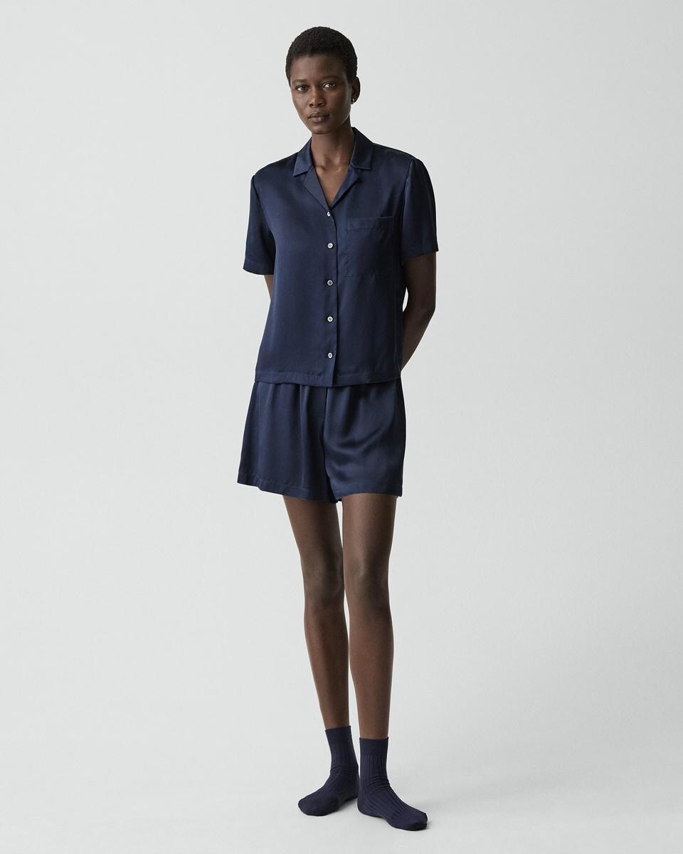 Short Pajama Set in Lounge Silk