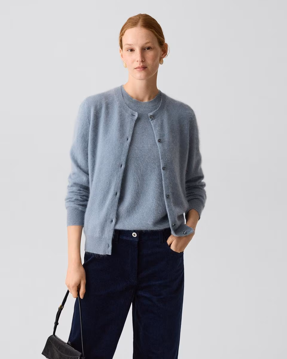 Brushed Cardigan in Airy Cashmere