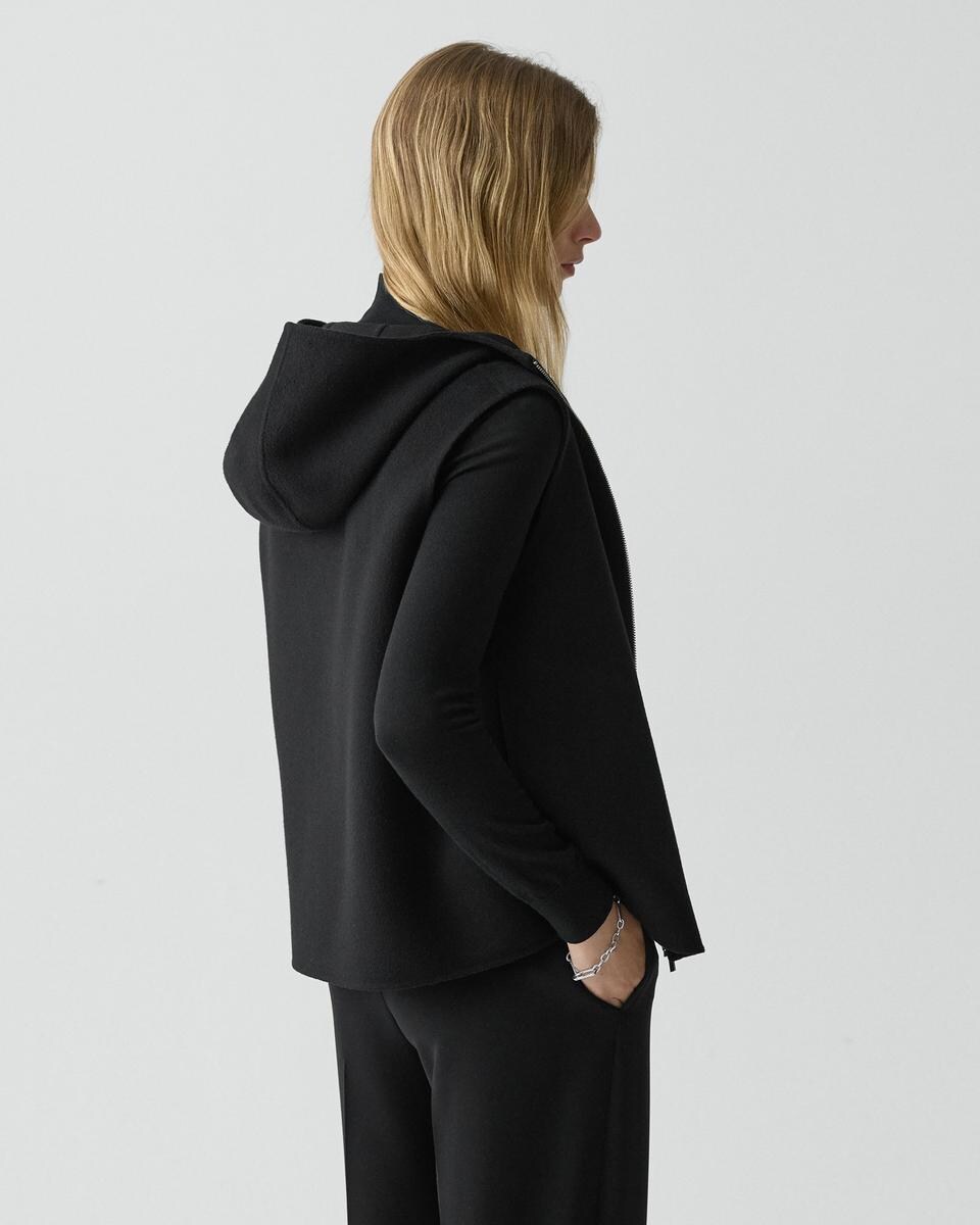 Hooded Vest in Double-Face Wool-Cashmere