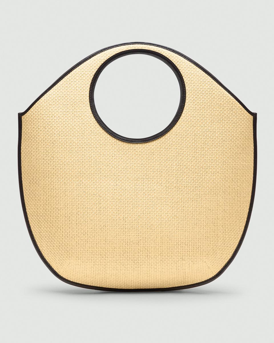 Circle Tote Bag in Raffia