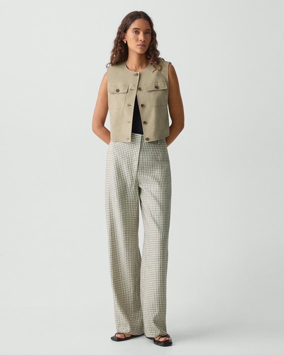 Trucker Vest in Good Linen