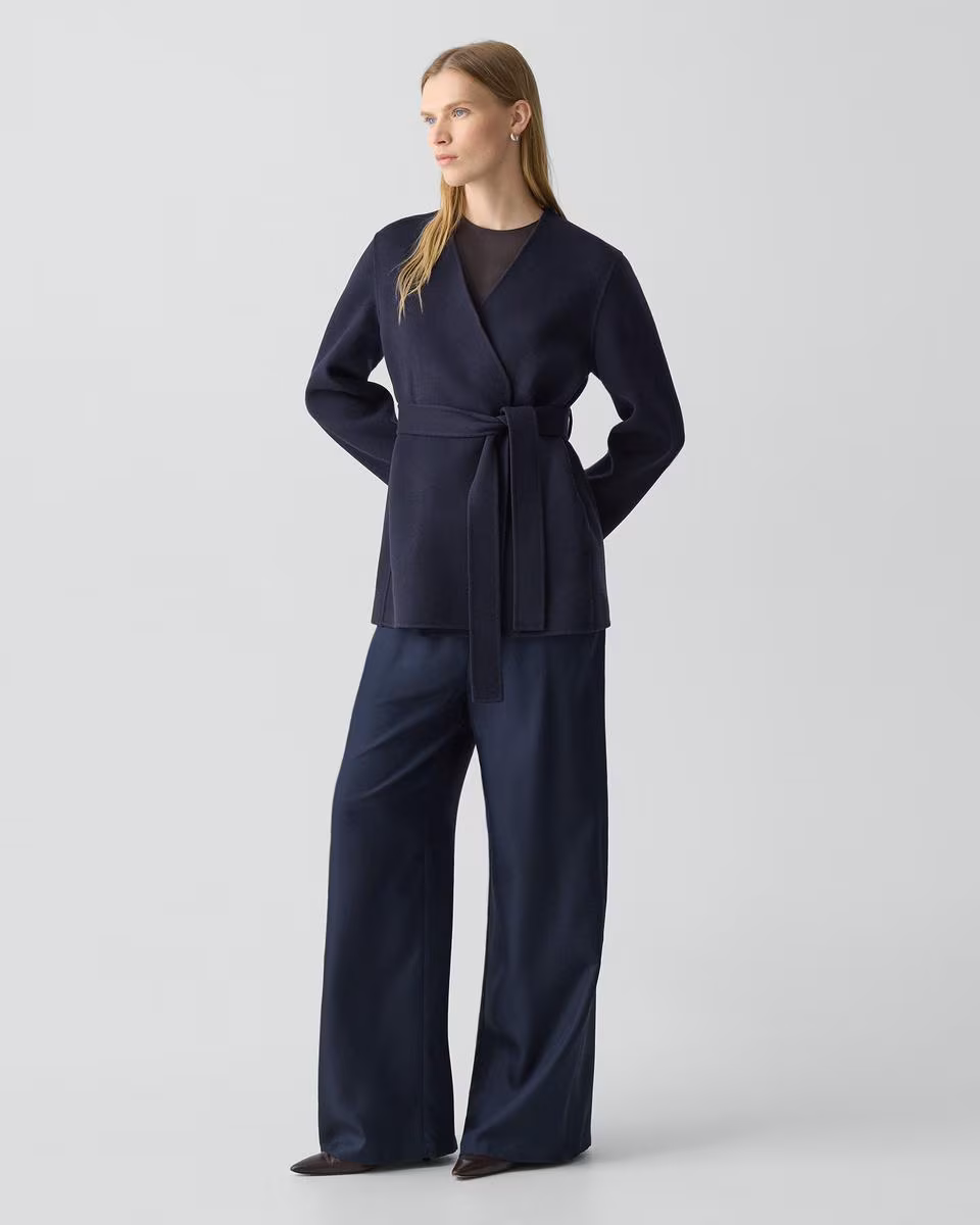 Cardigan Jacket in Double-Face Wool-Cashmere