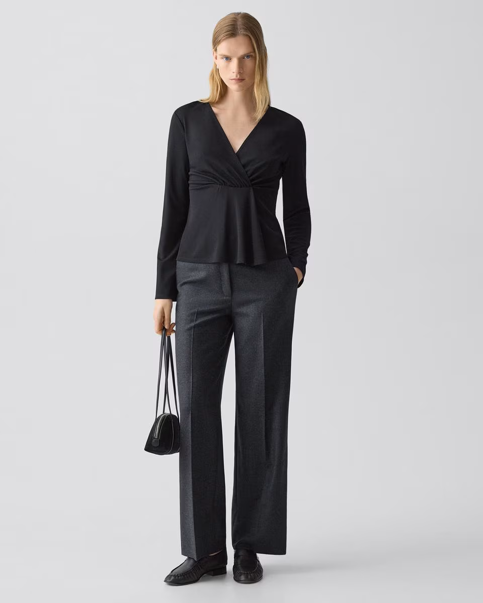 Gathered Top in Crepe Jersey