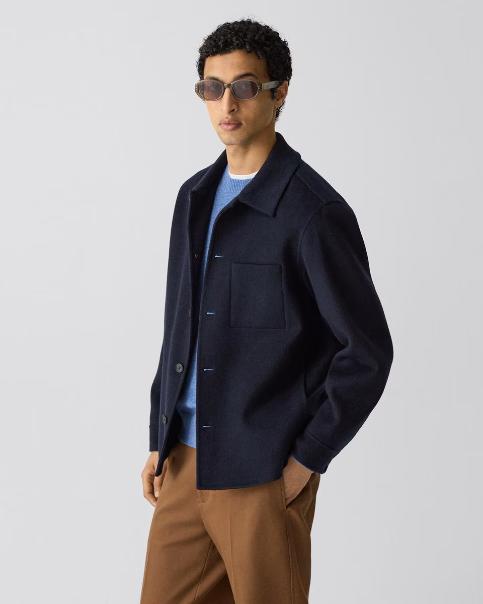 Overshirt in Double-Face Wool-Cashmere