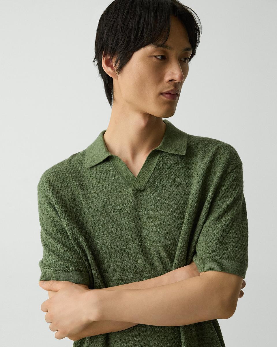 Brenan Polo Shirt in Pacific Linen
