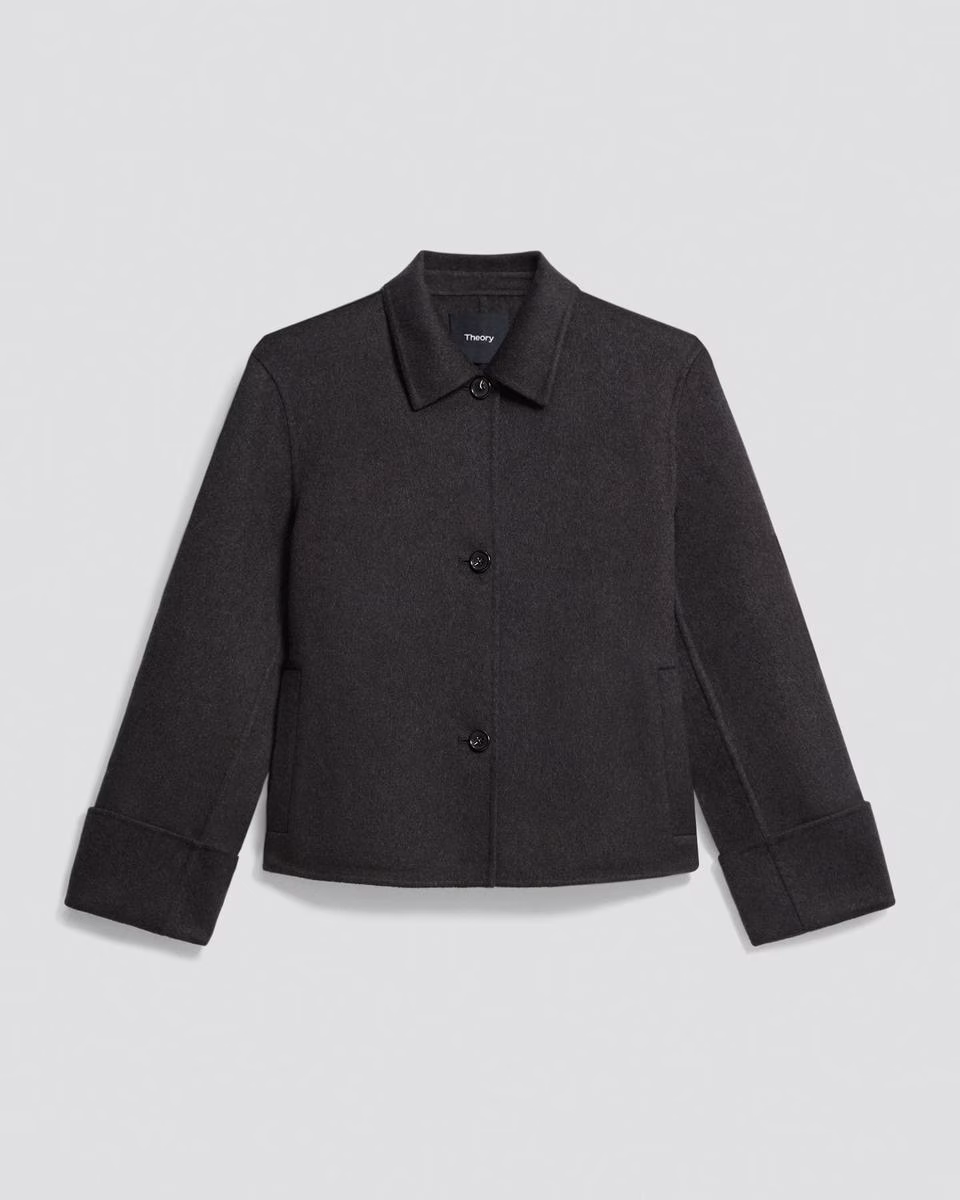 Boxy Cuff Jacket in Double-Face Wool-Cashmere