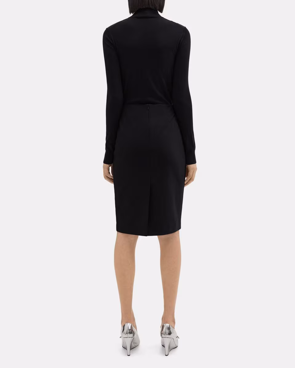 Pencil Skirt in Stretch Wool