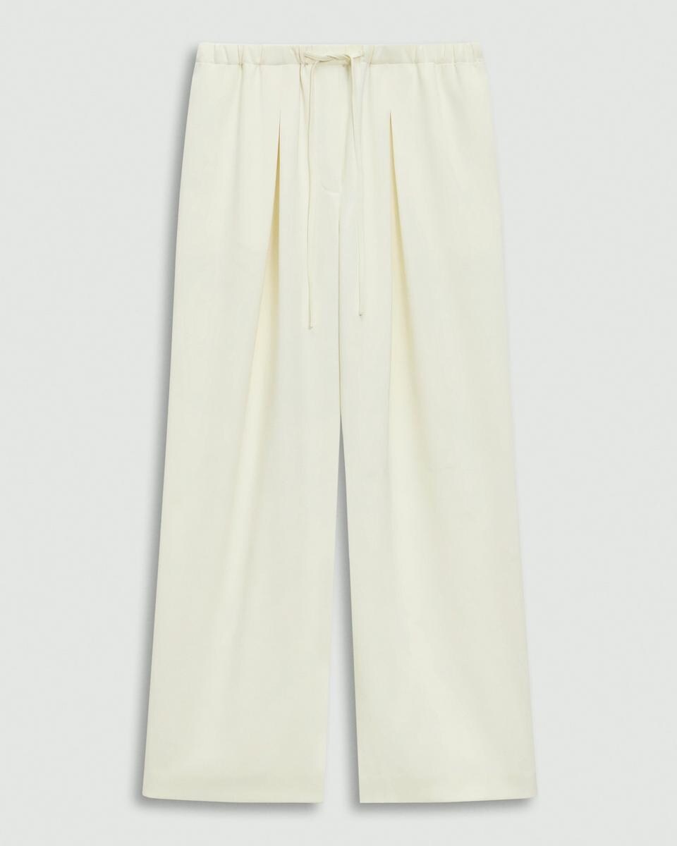 Pleated Pull-On Pant, 30'' in Admiral Crepe