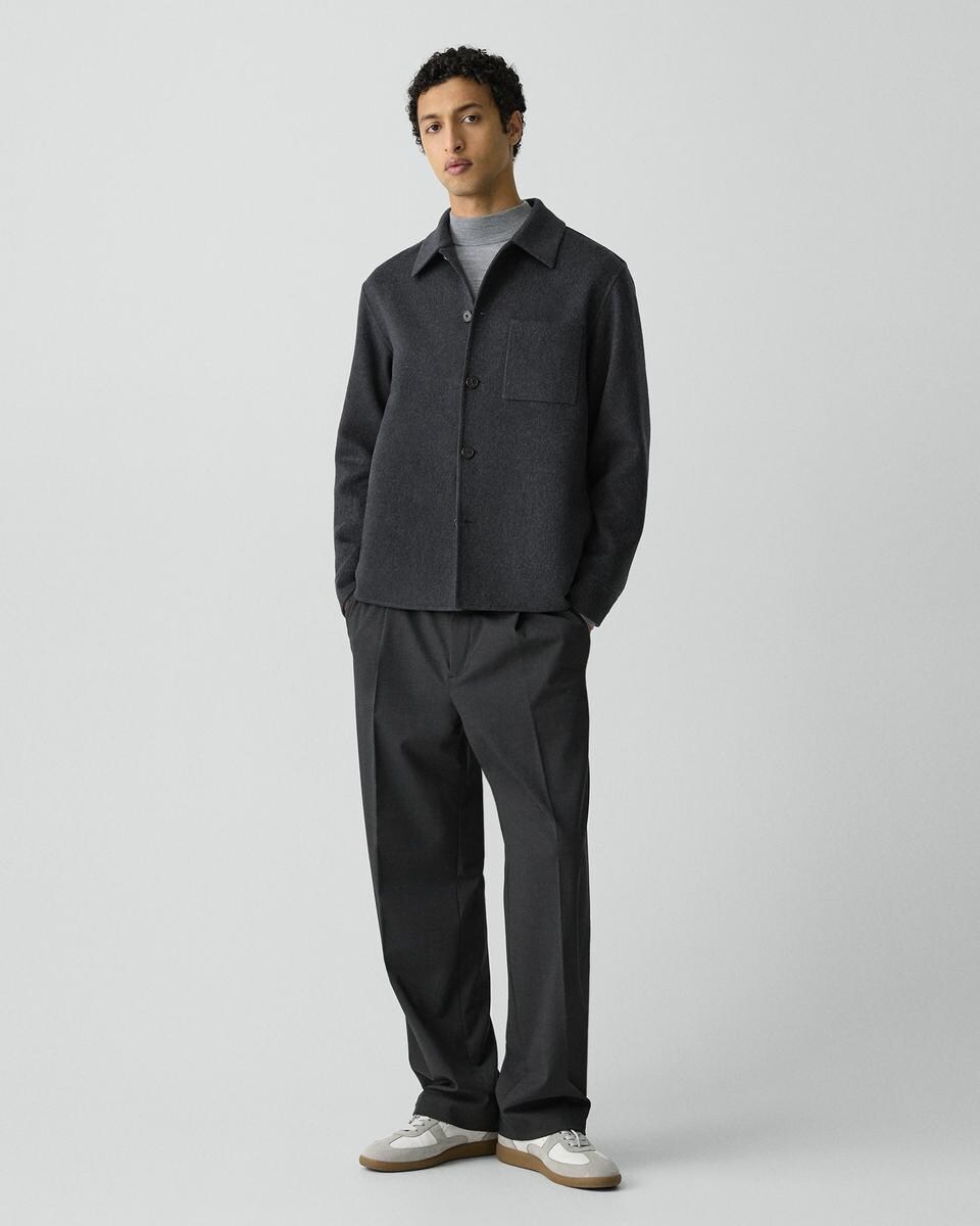Overshirt in Double-Face Wool-Cashmere