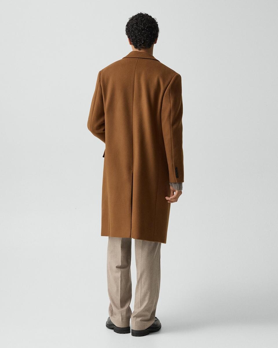 Two-Button Coat in Plush Melton