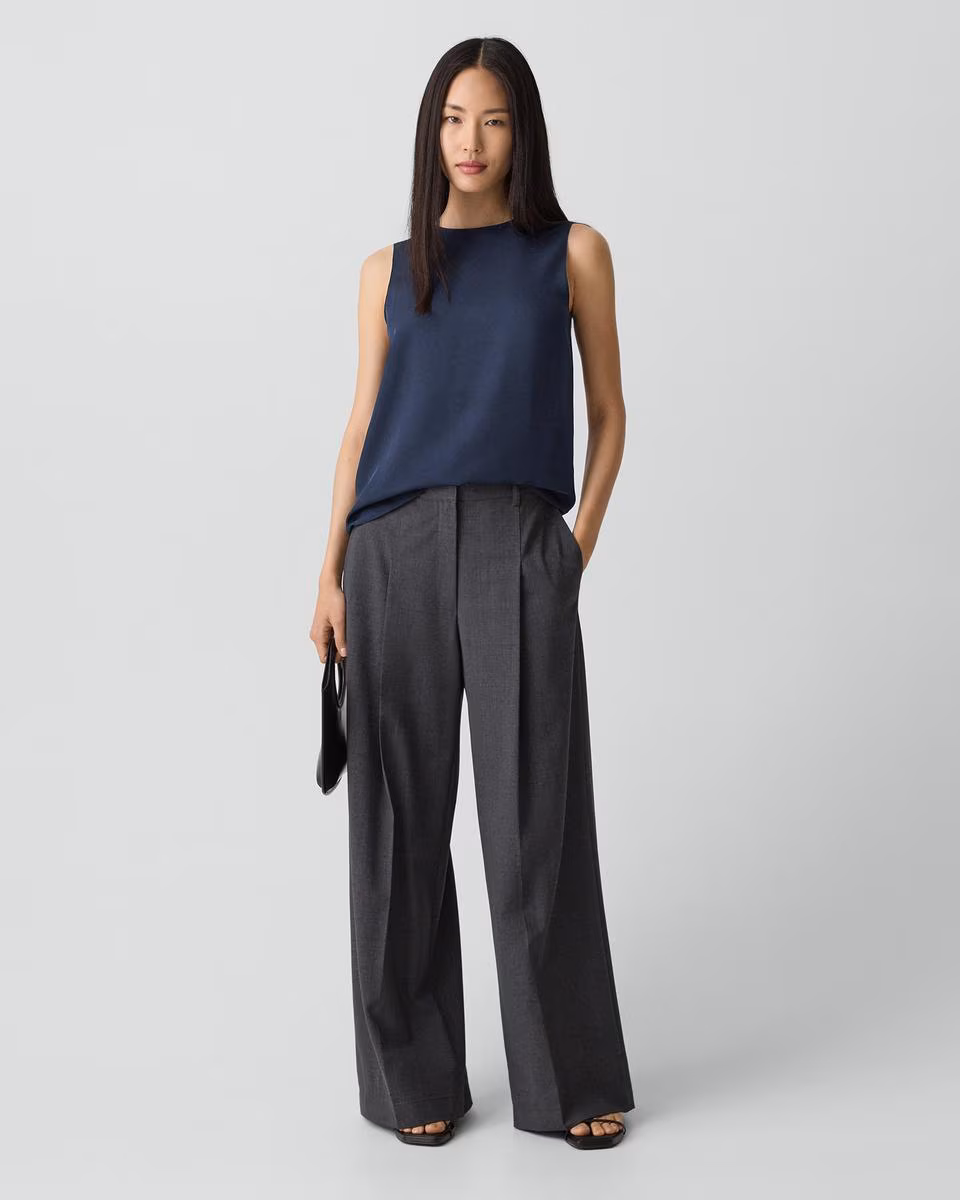 Shell Top in Silk Georgette