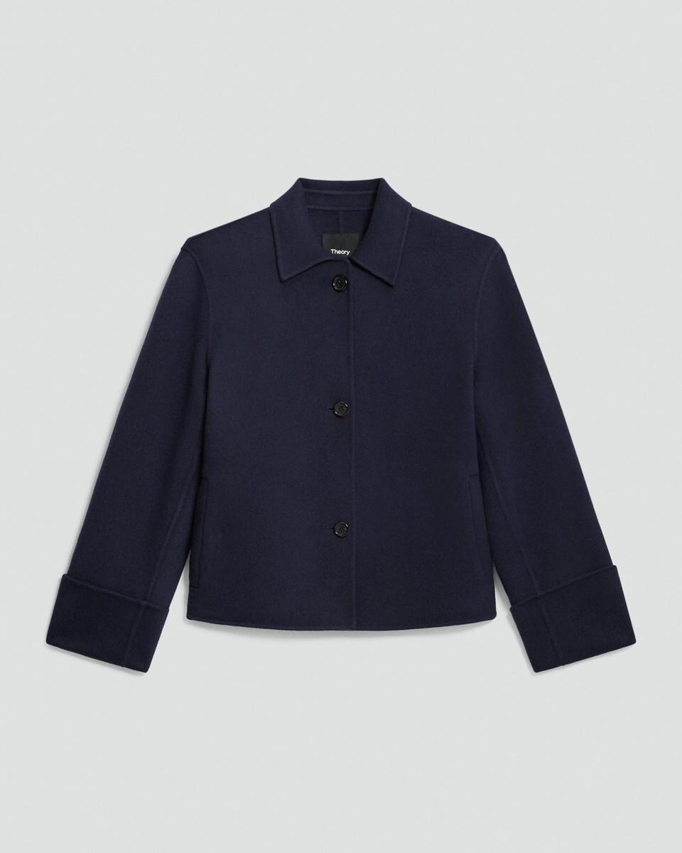 Boxy Cuff Jacket in Double-Face Wool-Cashmere