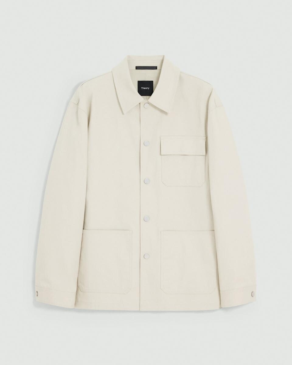 Utility Coat in Stretch Cotton Canvas