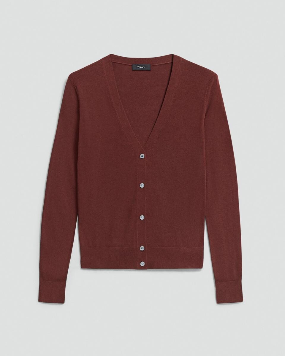 V-Neck Cardigan in Regal Wool