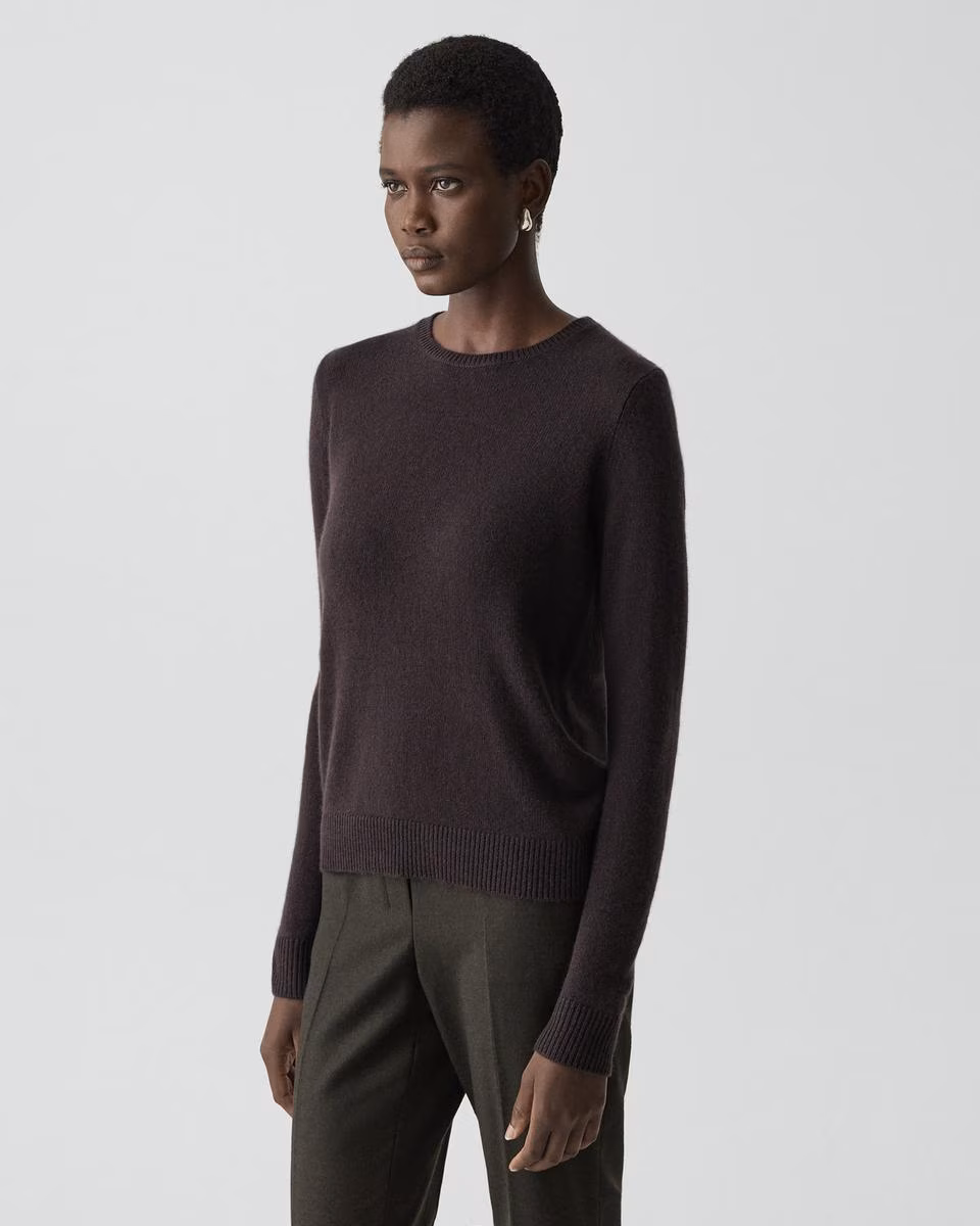 Crewneck Sweater in Feather Cashmere