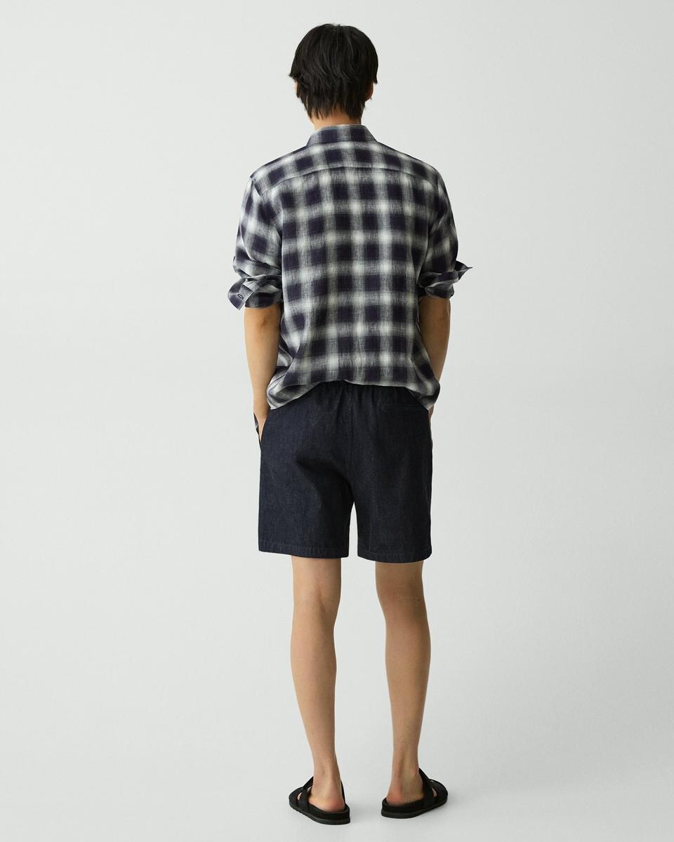 Drawstring Pull-On Short in Summer Denim