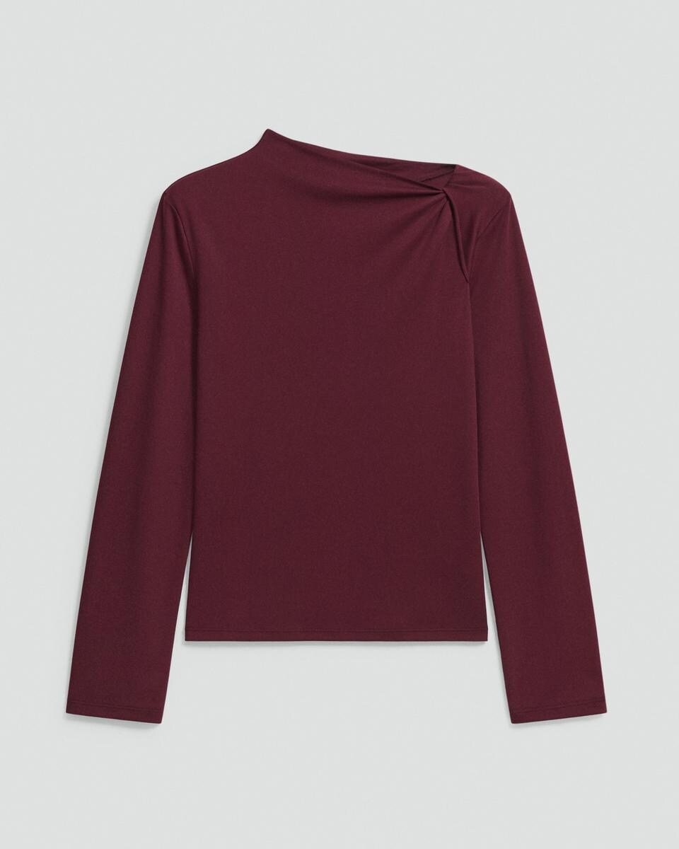 Twist Neck Top in Cotton Jersey