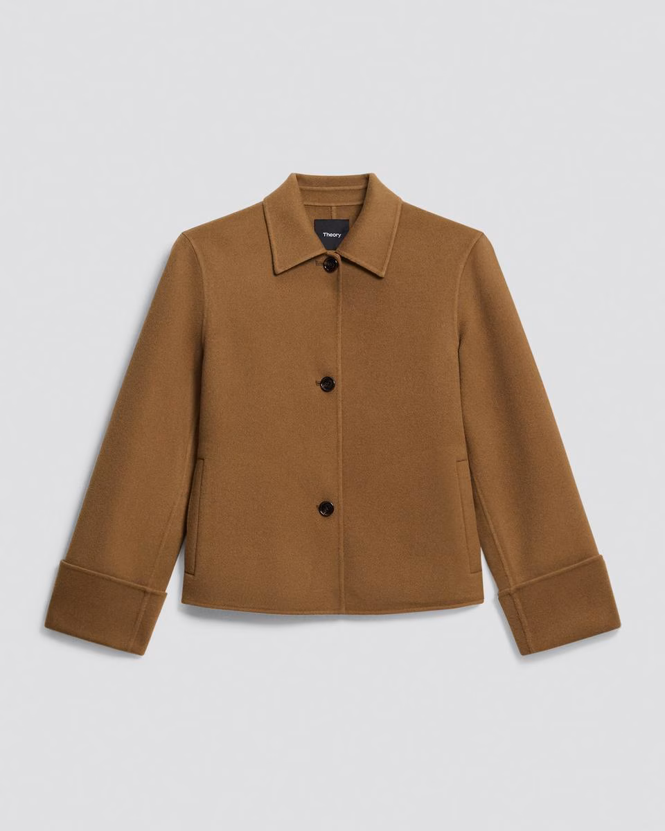 Boxy Cuff Jacket in Double-Face Wool-Cashmere