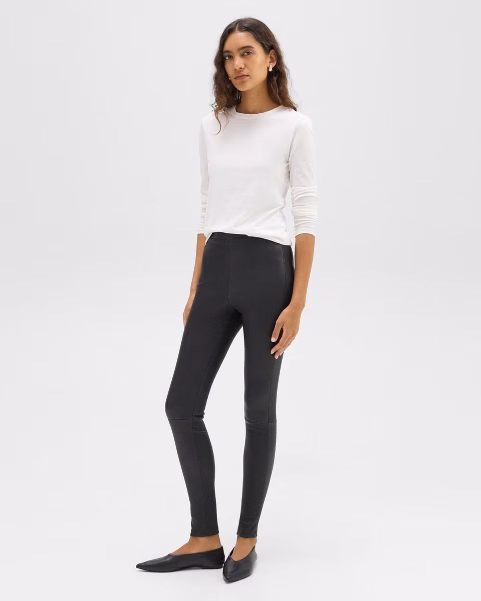 High-Waist Legging in Leather