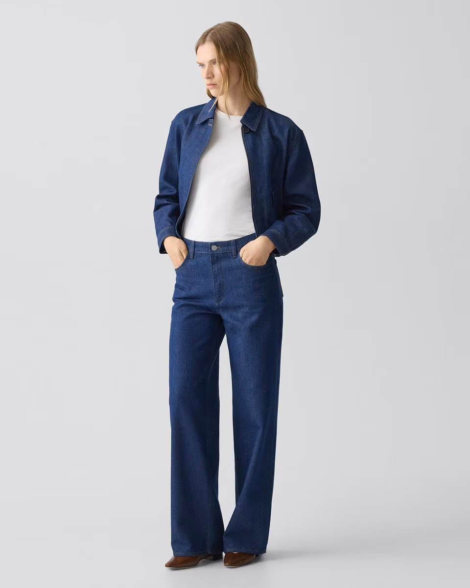 Straight-Leg Five-Pocket Pant in Relaxed Denim