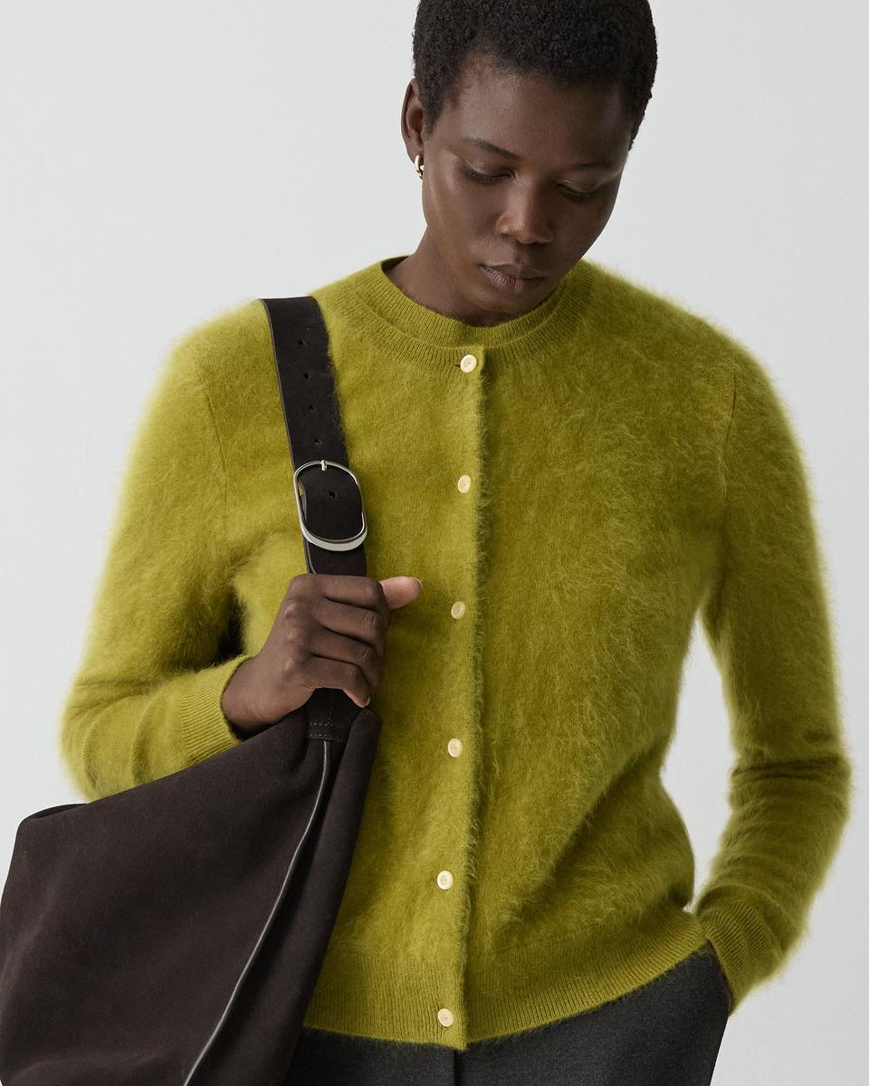 Brushed Cardigan in Airy Cashmere