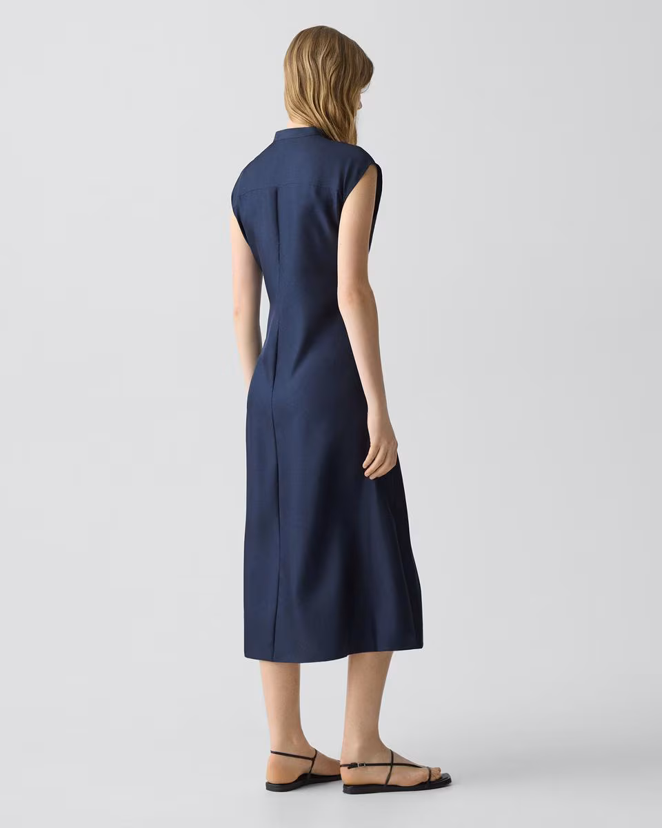 Convertible Wrap Dress in Mod Silk Twill