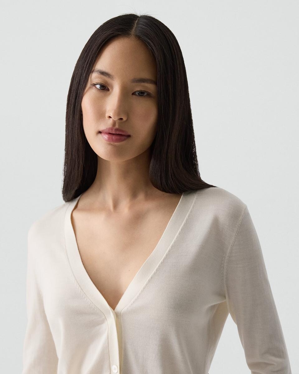 V-Neck Cardigan in Regal Wool