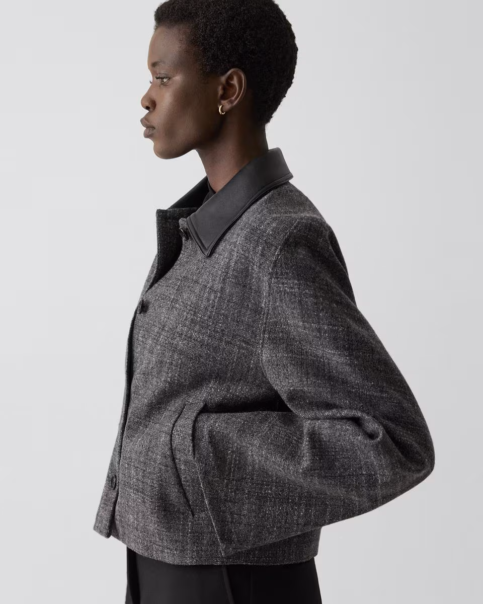 Curve Sleeve Jacket in Malfile Wool