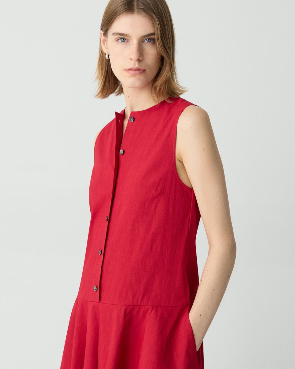 Sleeveless Mini Dress in Good Linen