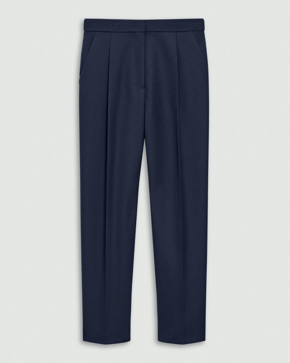 Tapered High-Rise Pant in Wool-Blend