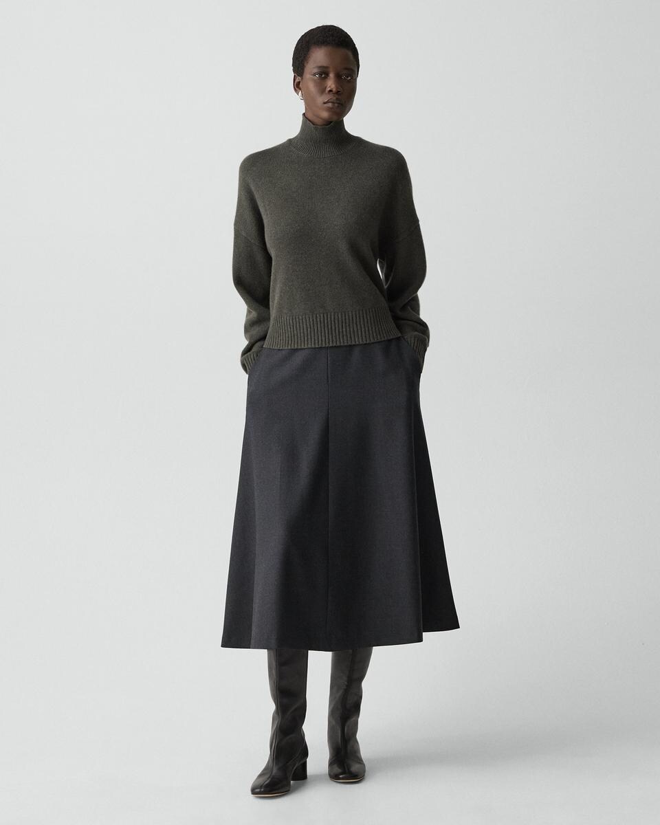 Cropped Turtleneck in Cashmere
