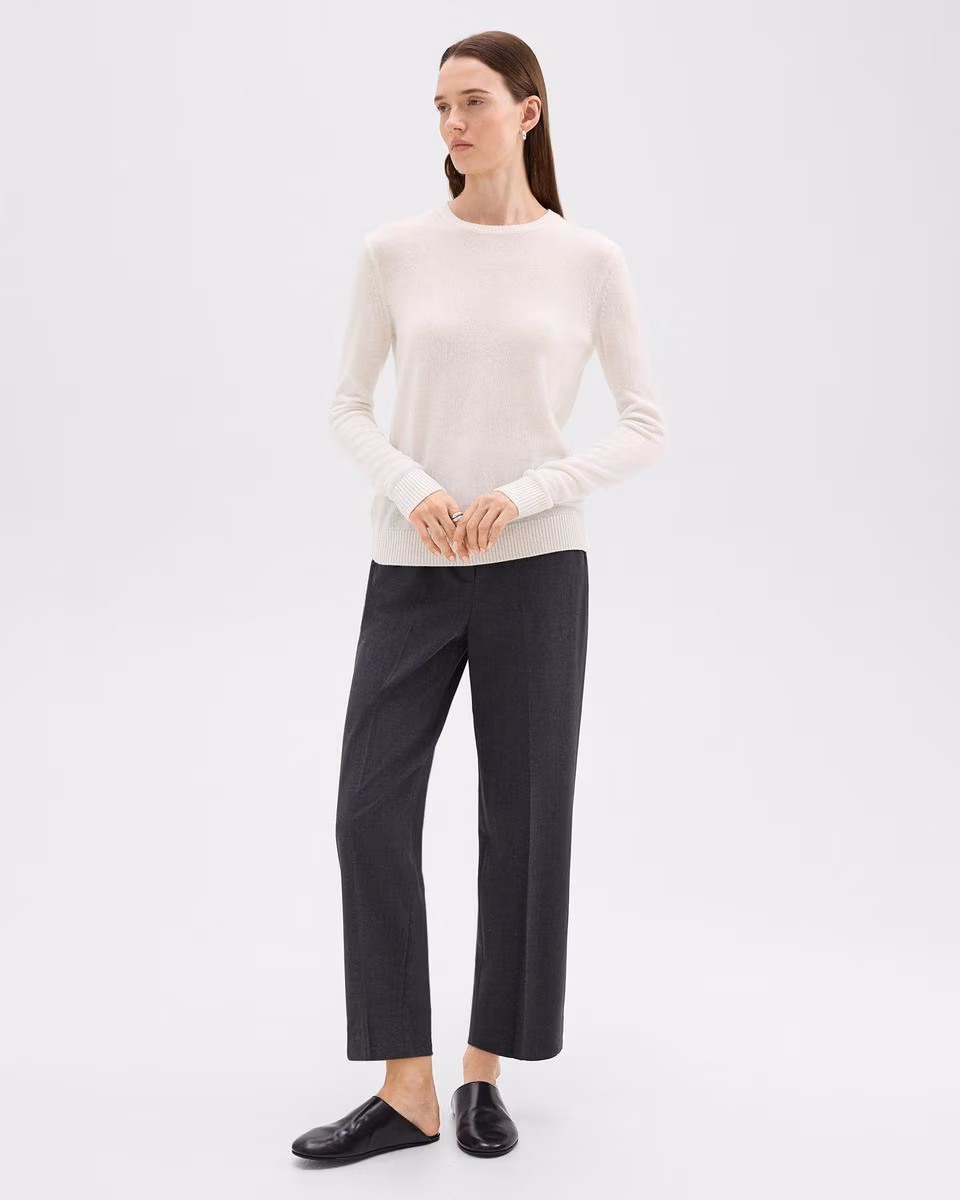 Crewneck Sweater in Feather Cashmere