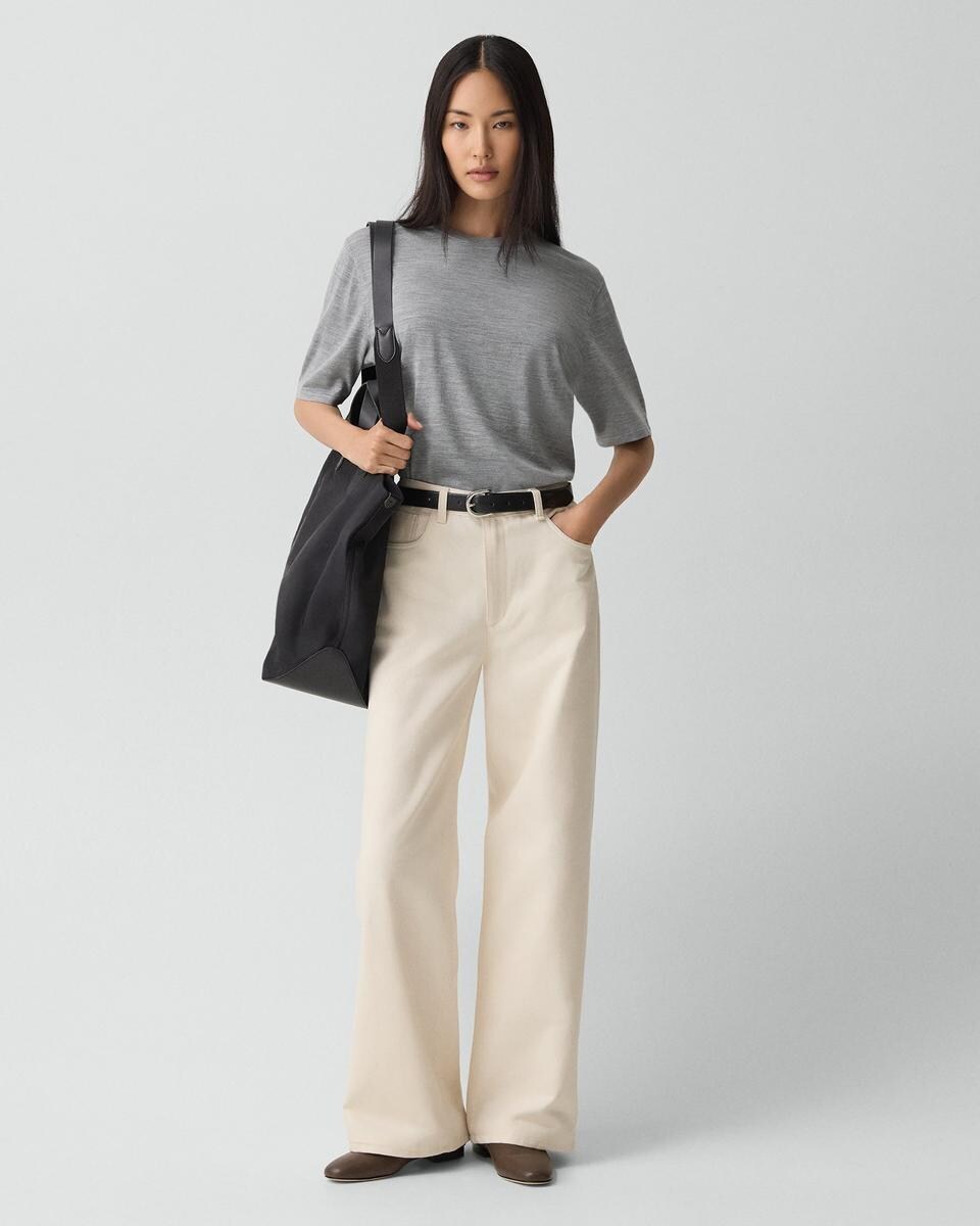 Boyfriend Tee in Regal Wool