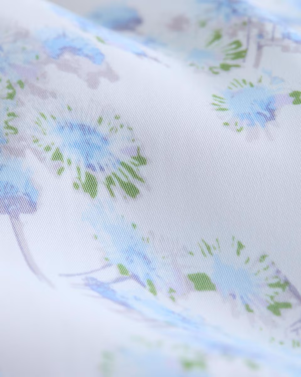 Slip Dress in Floral Satin Georgette