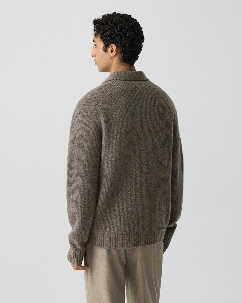 Relaxed Polo Sweater in Astor Wool